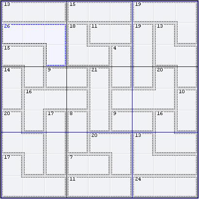 The Rule of 45 of Killer Sudoku (innies and outies)